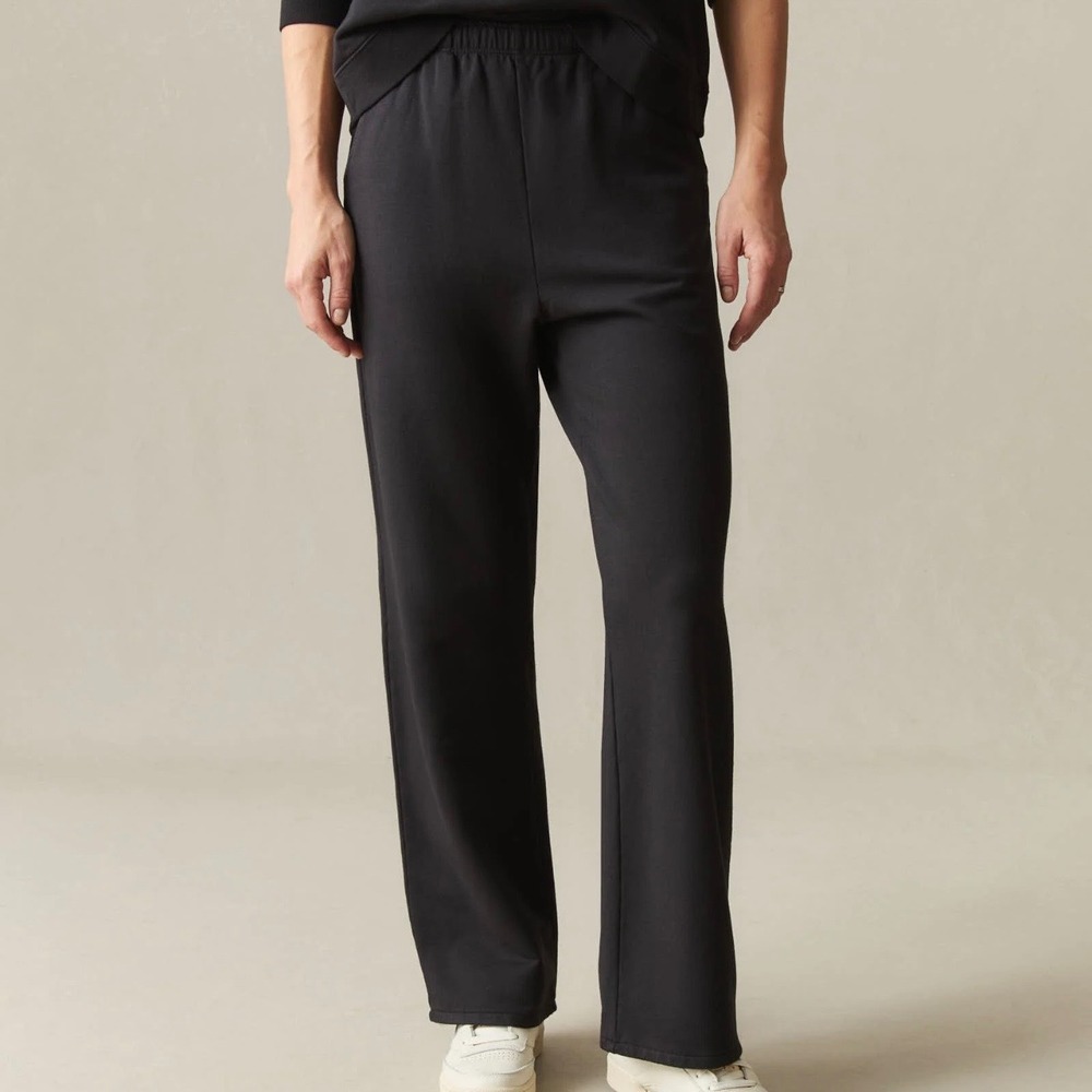 NWOT American Giant Women's Modal Fleece Straight Pant Black Sweatpants Lounge M